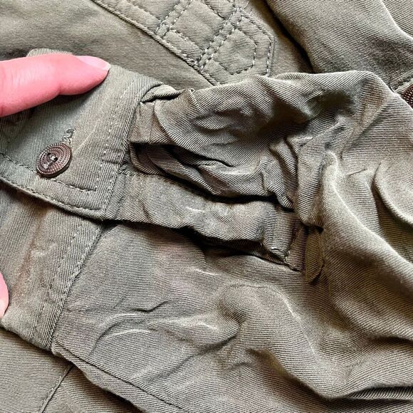 Altar’d State Olive Green Long Sleeve Drawstring Dress Medium - Picture 11 of 13